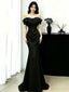 Off-Shoulder Bow Sequin Mermaid Evening Dress