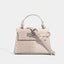 Croc-Embossed Mini Handbag with Detachable Strap