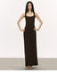 Scoop Neck Sleeveless Ribbed Knit Bodycon Maxi Dress