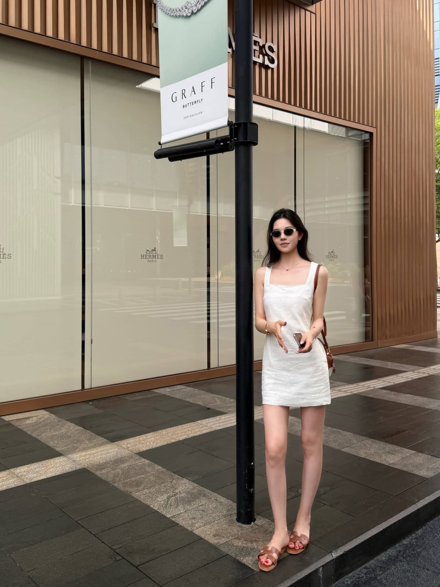 Square Neck 100% Linen Shift Mini Dress