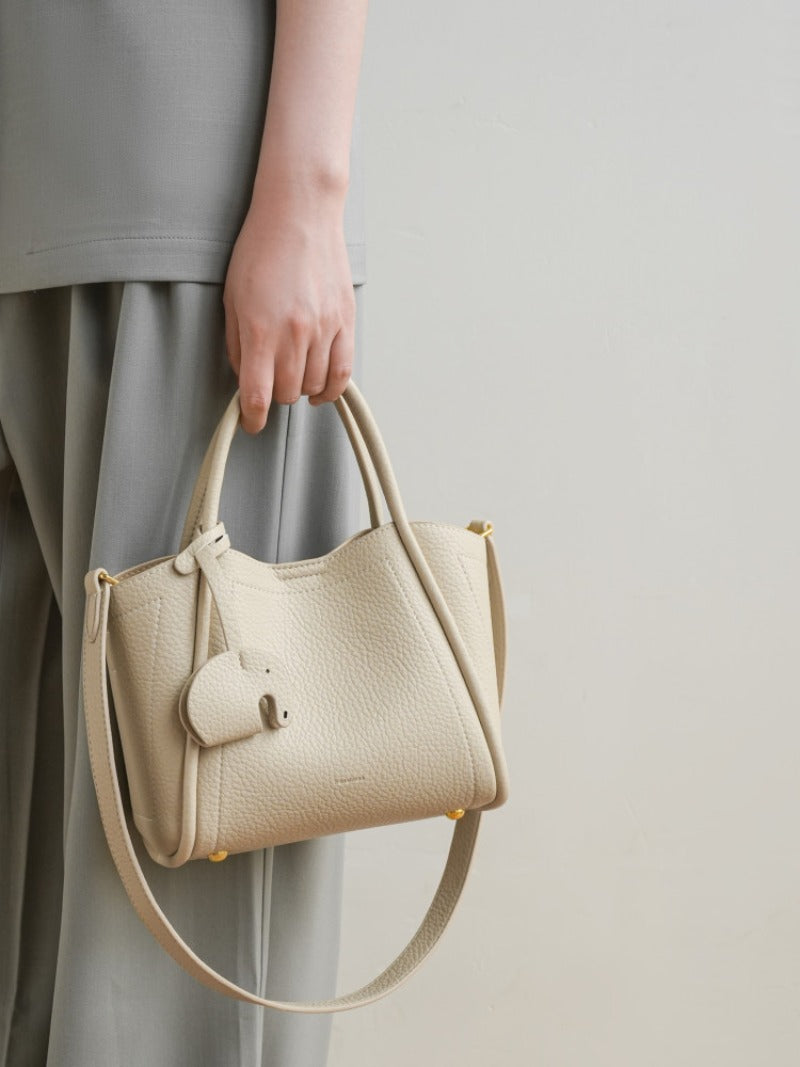 Textured Mini Handbag with Long Strap