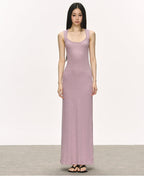 Scoop Neck Sleeveless Ribbed Knit Bodycon Maxi Dress