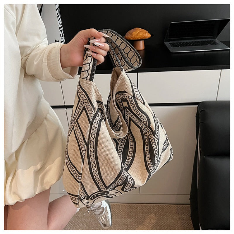 Printed Canvas Tote Bag for Daily Styling