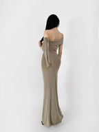 Sultry Asymmetric Draped One Shoulder Bodycon Dress