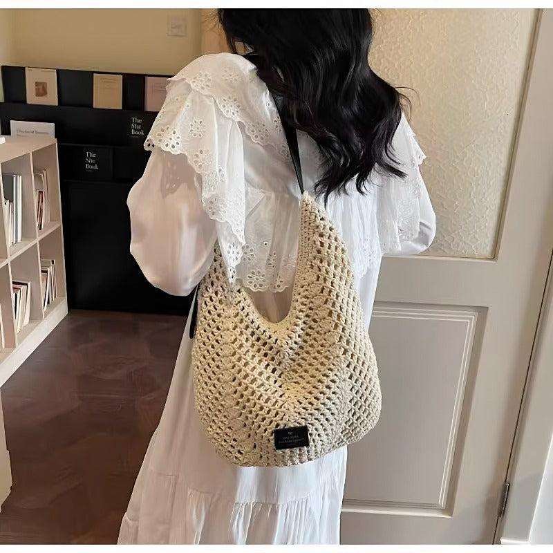 Woven Crochet Tote Bag