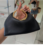 Metal Ring Handle Evening Bag