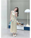 Printed Mandarin Collar Cami Maxi Dress Set