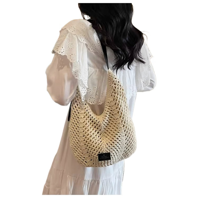 Woven Crochet Tote Bag