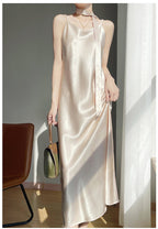 Satin V-Neck Cami Maxi Dress