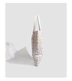 Geometric Pattern Structured Tote Bag for Daily Commuting