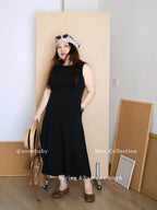 Plus Size Sleeveless High Waist A-Line Maxi Dress