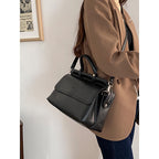 Vintage PU Satchel Handbag with Strap