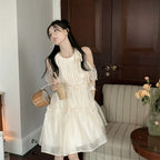 Ivory Soft Romance Cold Shoulder Midi Dress
