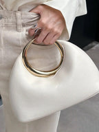 Metal Ring Handle Evening Bag