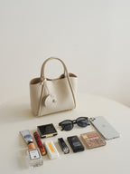 Textured Mini Handbag with Long Strap