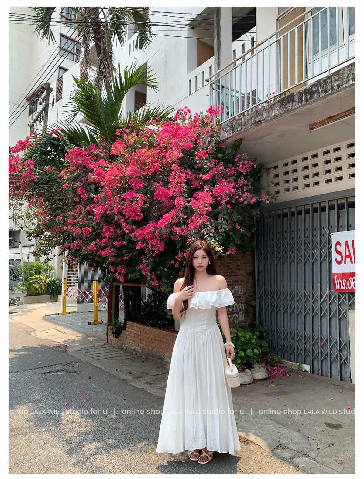 Plus Size Off Shoulder Ruched A-Line Maxi Dress