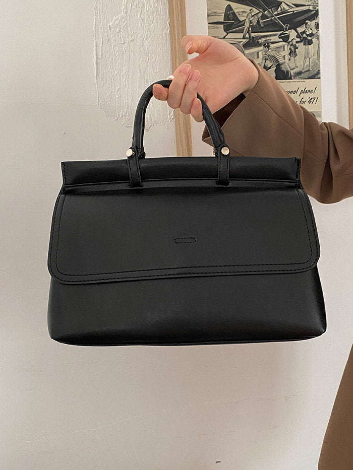 Vintage PU Satchel Handbag with Strap