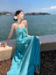 Halter Neck Backless Rosette A-Line Maxi Dress