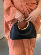 Metal Ring Handle Evening Bag