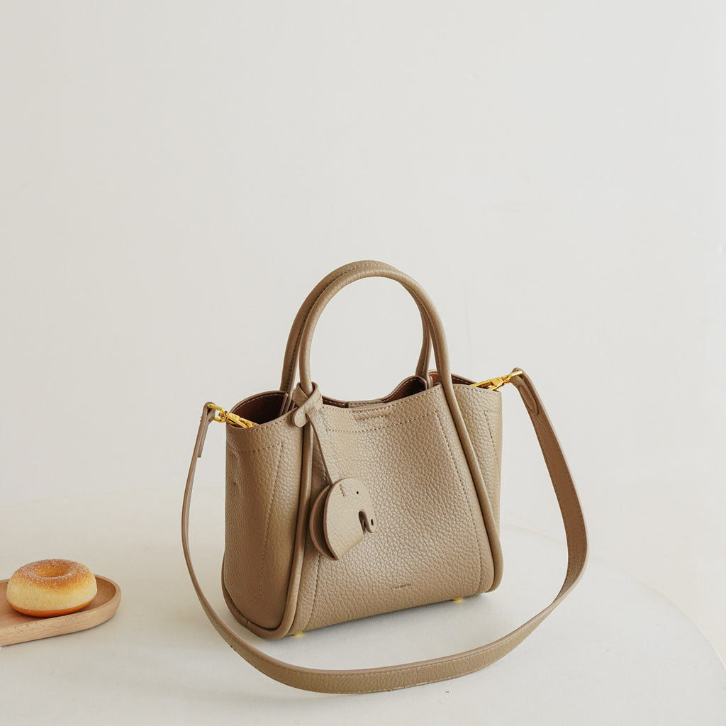 Textured Mini Handbag with Long Strap