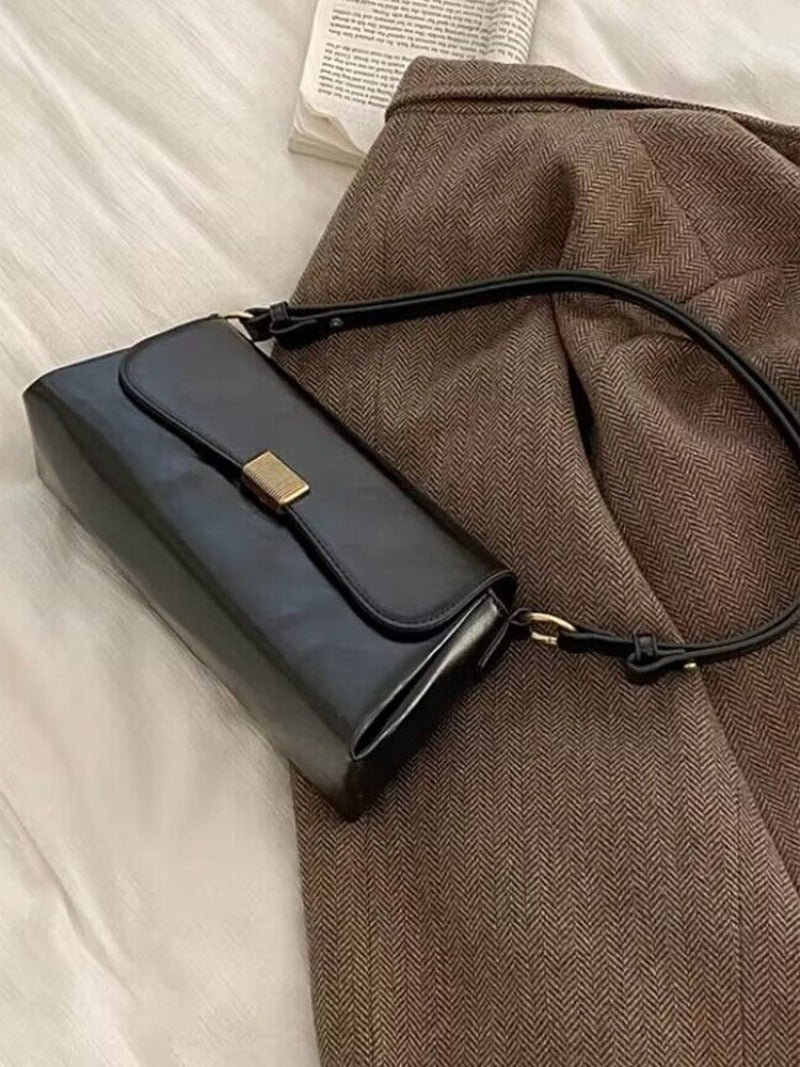 Vintage Mini Shoulder Bag with Flap