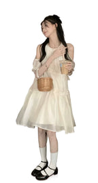 Ivory Soft Romance Cold Shoulder Midi Dress