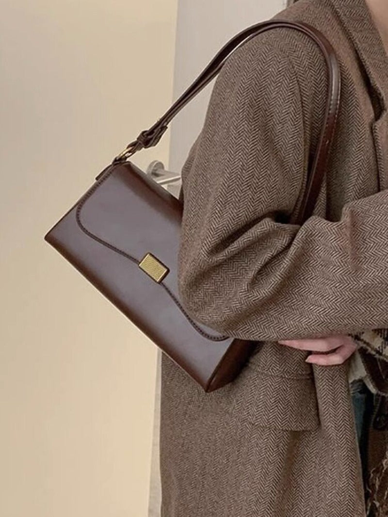 Vintage Mini Shoulder Bag with Flap