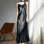 Satin V-Neck Cami Maxi Dress