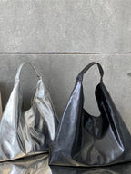 Slouchy Oversized PU Leather Shoulder Tote Bag