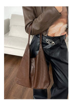 Slouchy Cowhide Shoulder Tote Bag