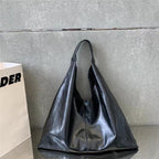 Slouchy Oversized PU Leather Shoulder Tote Bag