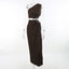 One Shoulder Cutout High Slit Maxi Dress