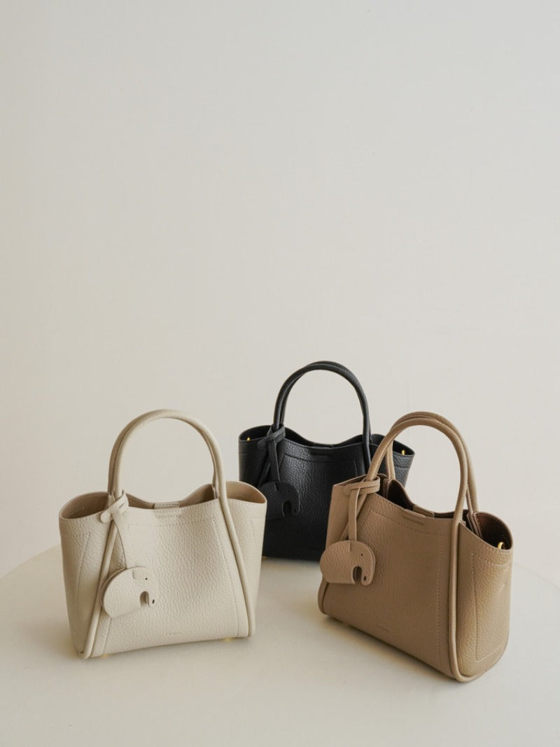 Textured Mini Handbag with Long Strap