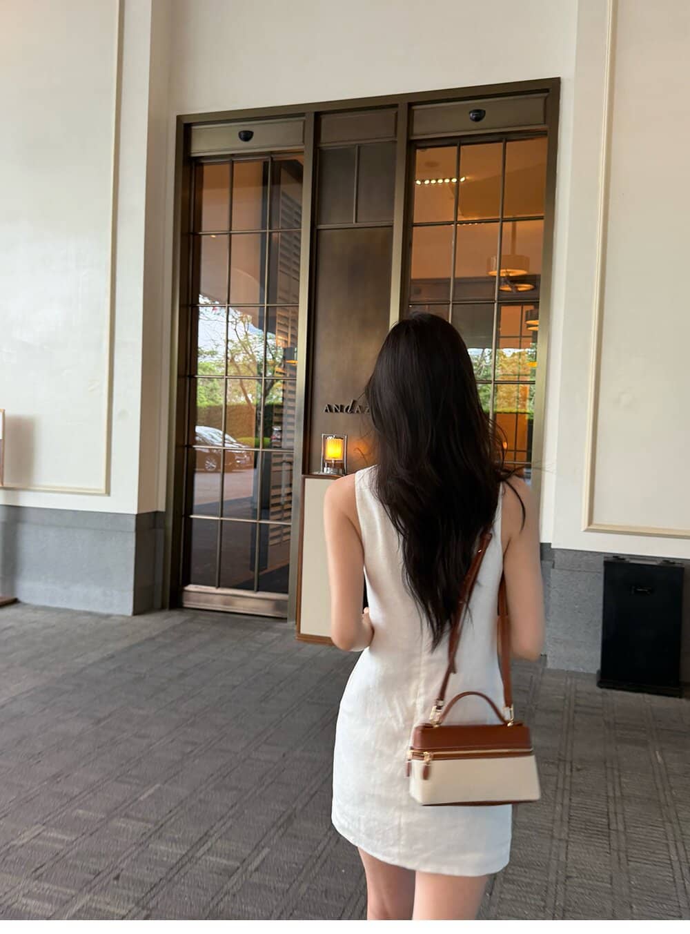 Square Neck 100% Linen Shift Mini Dress