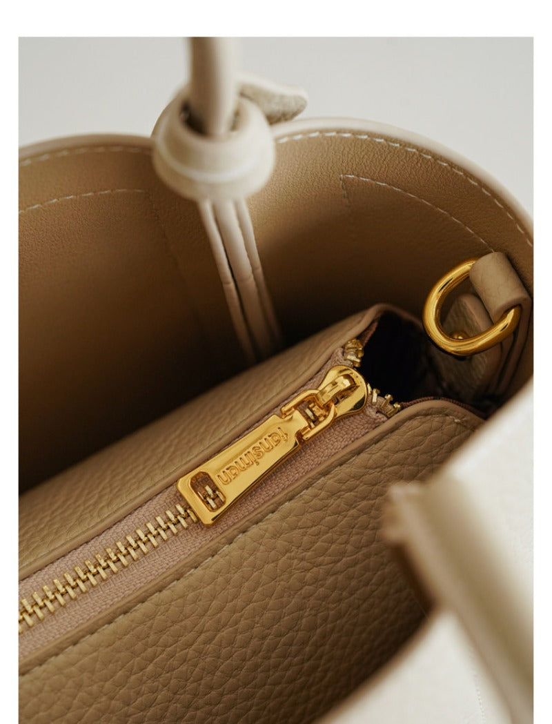 Textured Mini Handbag with Long Strap