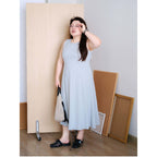 Plus Size Sleeveless High Waist A-Line Maxi Dress