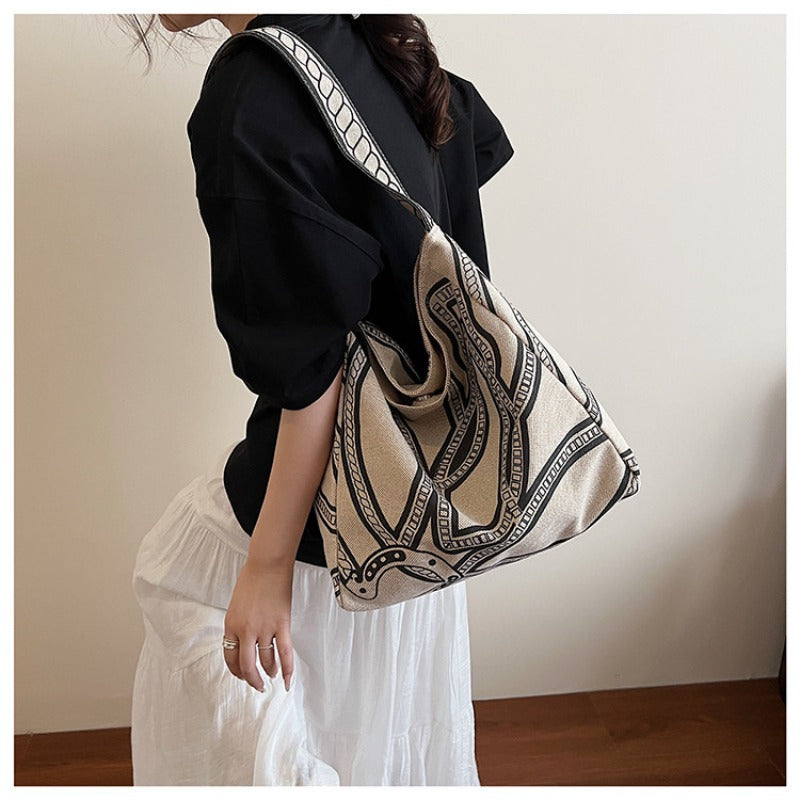 Printed Canvas Tote Bag for Daily Styling