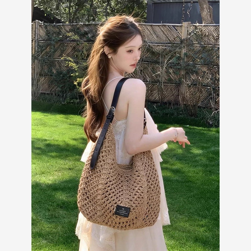 Woven Crochet Tote Bag