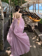 Dreamscape Lace Off Shoulder High Low Maxi Dress