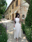 White Lace Waist Halter Backless Mini & Maxi Dress