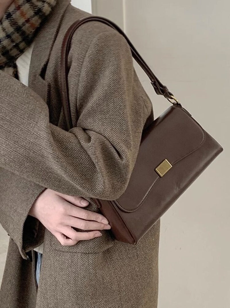 Vintage Mini Shoulder Bag with Flap