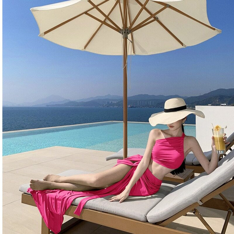Resort Muse One Shoulder Ruched Maxi Dress Set