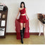 Asymmetric One Shoulder Cutout Ruffle High-Low Maxi Dress