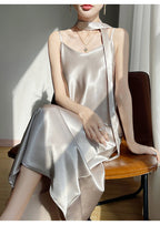 Satin V-Neck Cami Maxi Dress