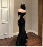 Sparkle Off-Shoulder Mermaid Maxi Dress