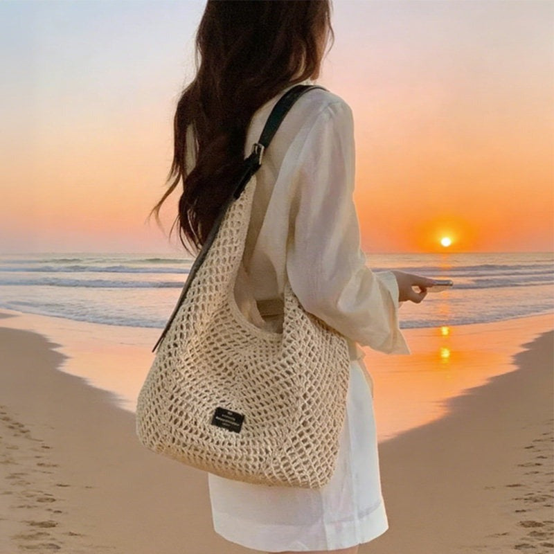 Woven Crochet Tote Bag