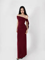 Sultry Asymmetric Draped One Shoulder Bodycon Dress