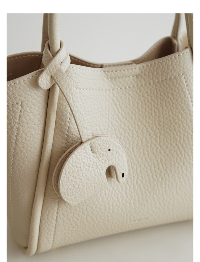 Textured Mini Handbag with Long Strap