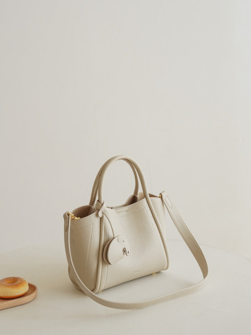 Textured Mini Handbag with Long Strap