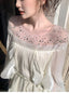 Ivory Sequin-Embellished Off-Shoulder Ruffle Maxi Dress